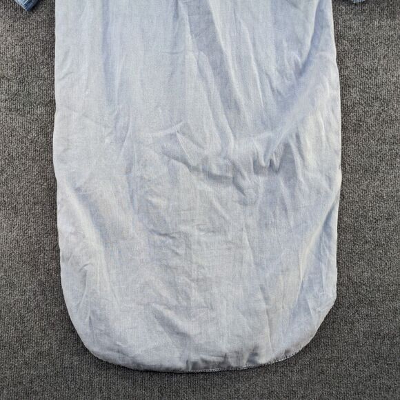 Gap Women's Button-Up Denim Shirt Dress Blue XS Short Sleeve Solid - Picture 8 of 13